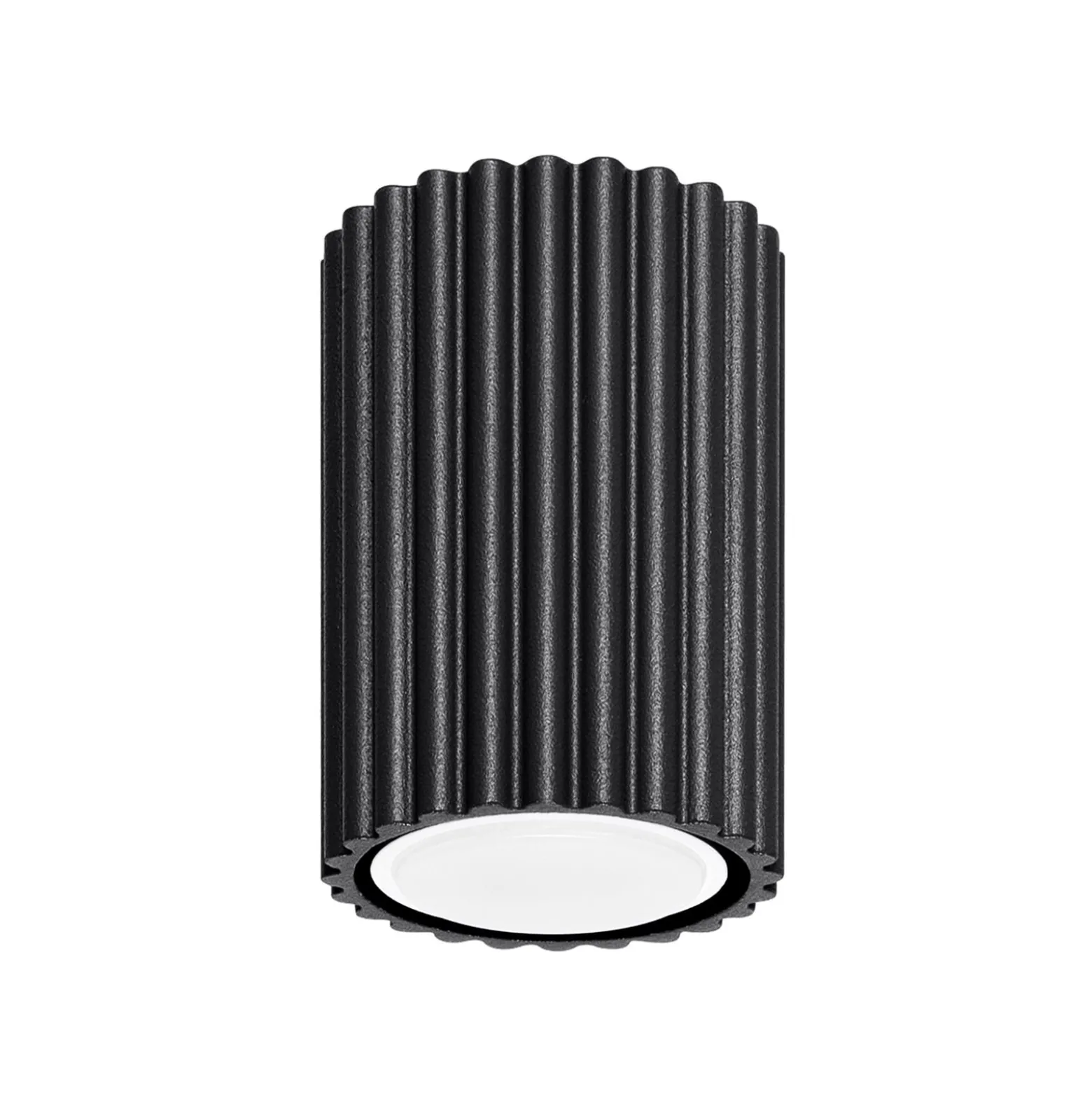 Deckenleuchte Karbon, schwarz, Höhe 10 cm, Aluminium