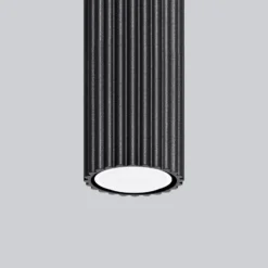 Deckenleuchte Karbon, schwarz, Höhe 10 cm, Aluminium