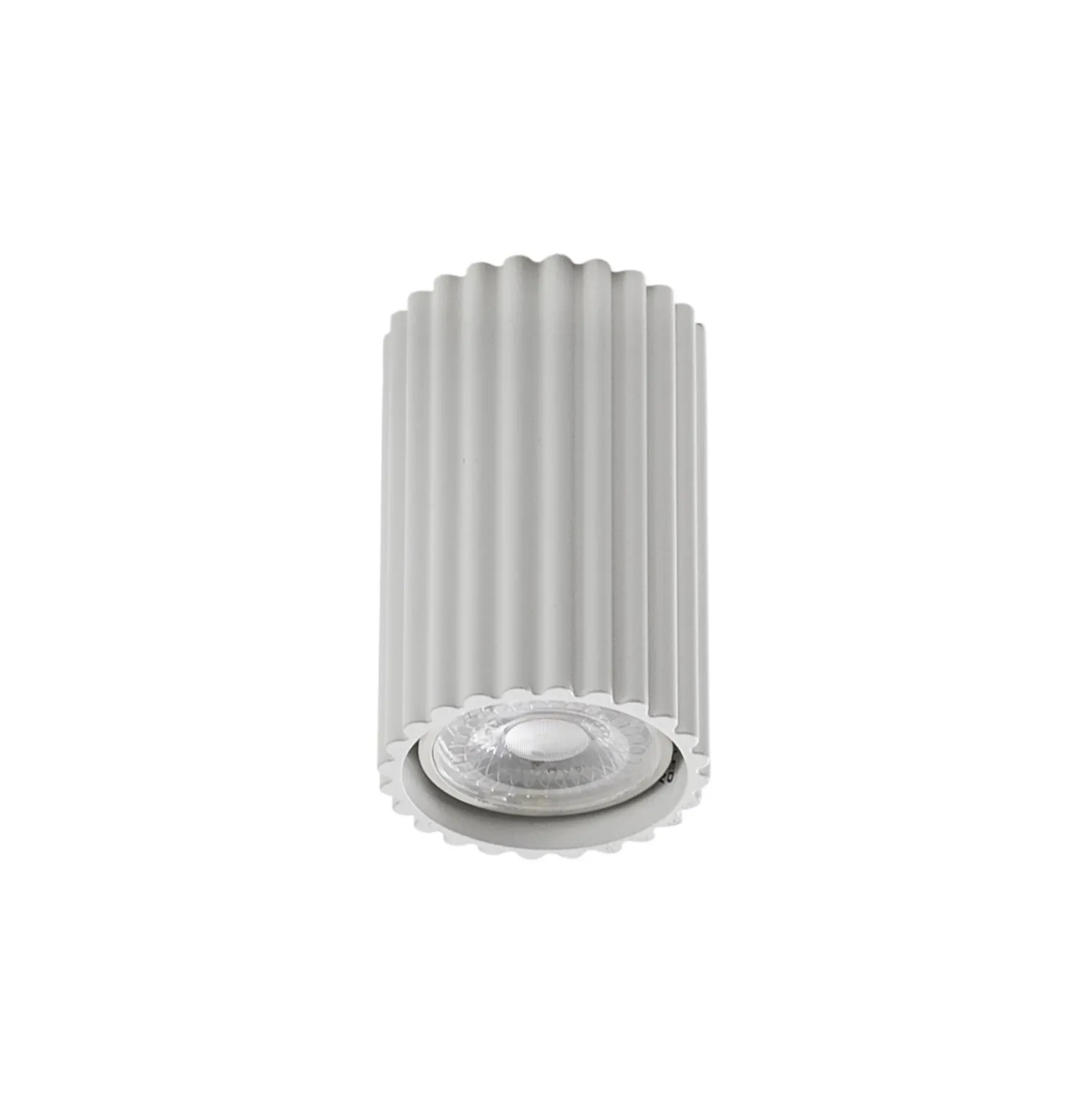 Deckenleuchte Karbon, weiß, Höhe 10 cm, Aluminium