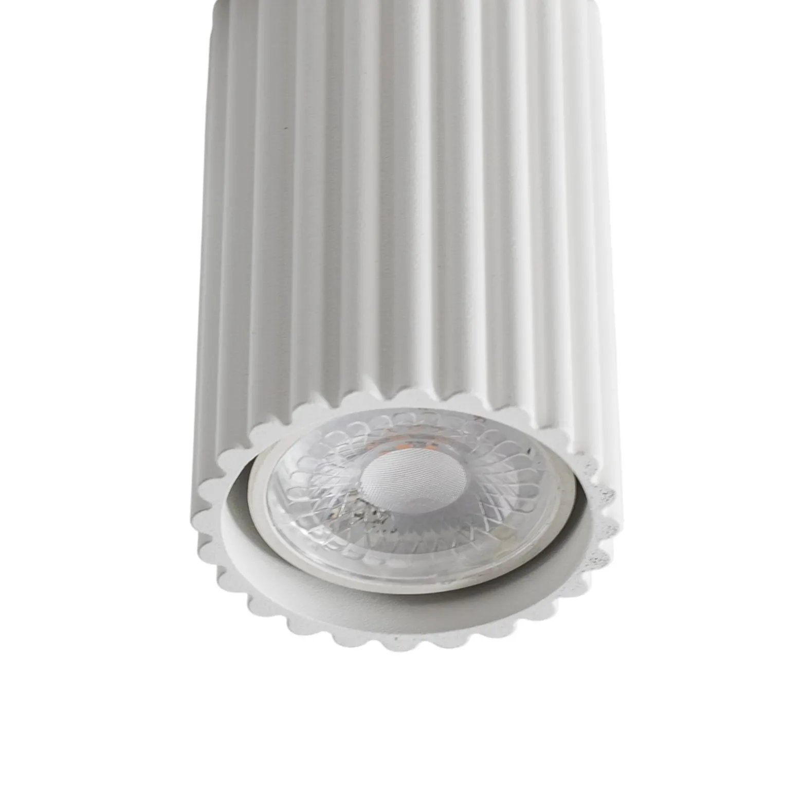 Deckenleuchte Karbon, weiß, Höhe 10 cm, Aluminium