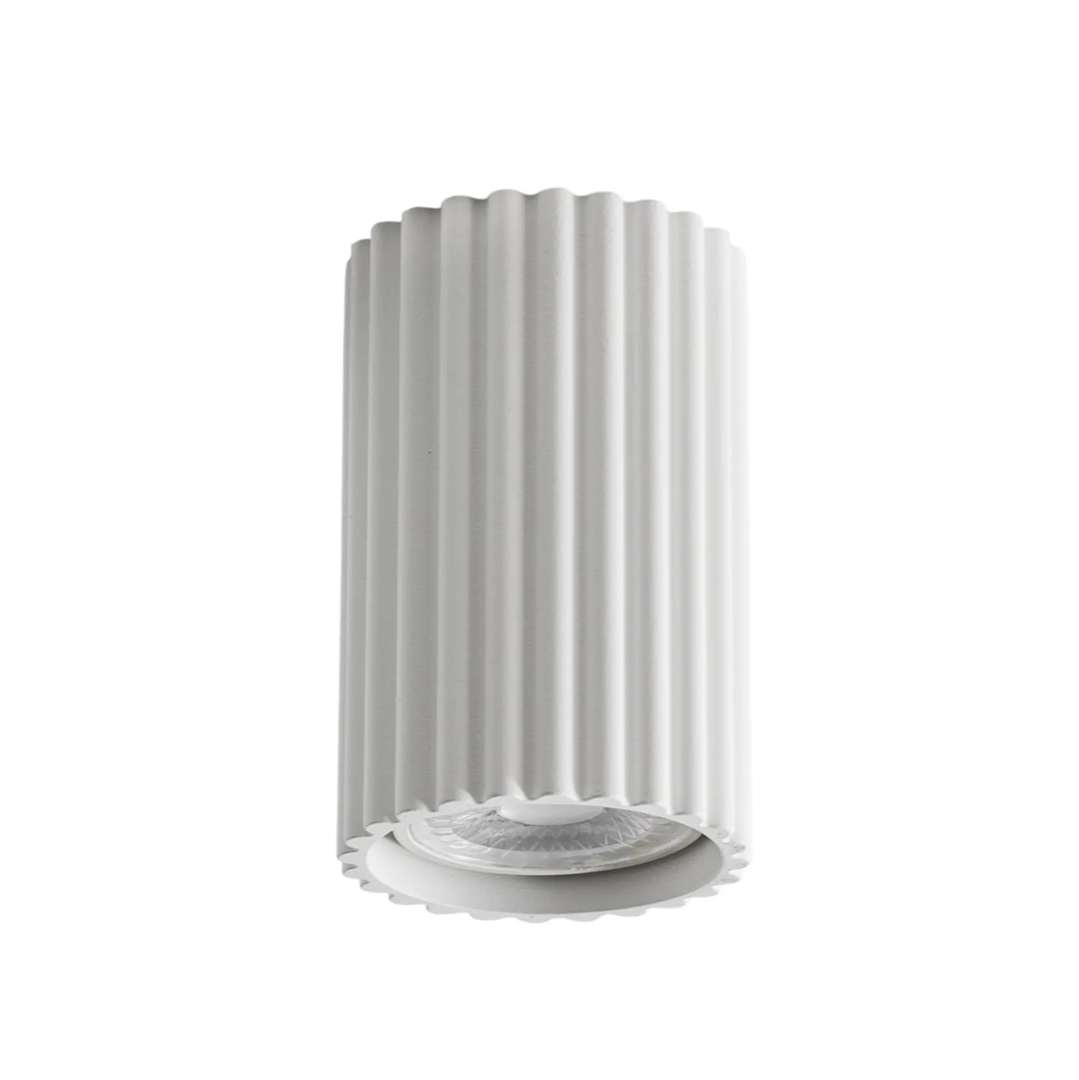 Deckenleuchte Karbon, weiß, Höhe 10 cm, Aluminium