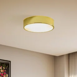 Deckenleuchte Kimban aus Metall, Ø 36 cm, gold