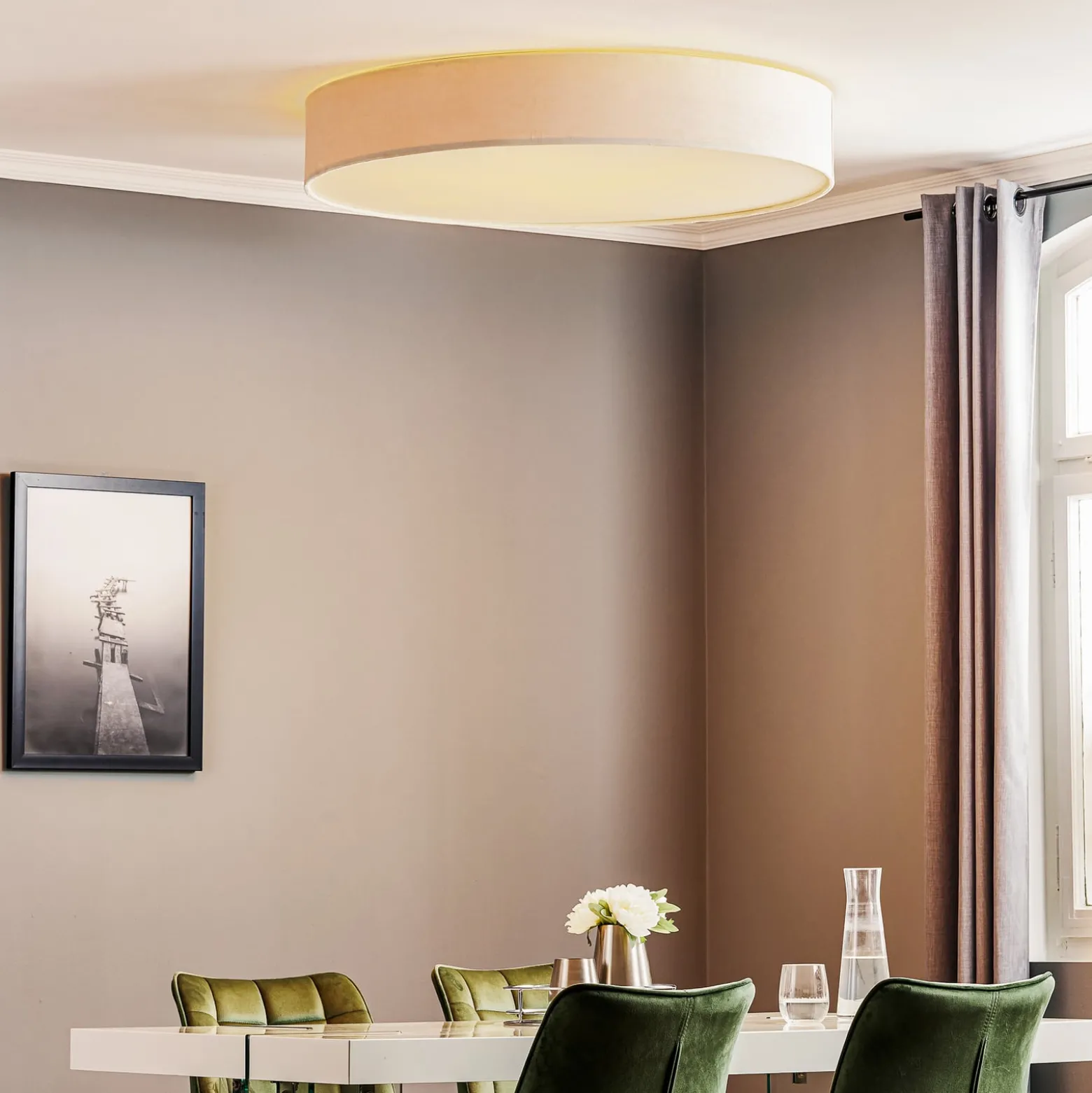 Deckenleuchte Laguna, creme, Ø 100 cm