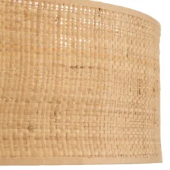 Deckenleuchte Leano, holz hell, Rattan, Ø 50 cm