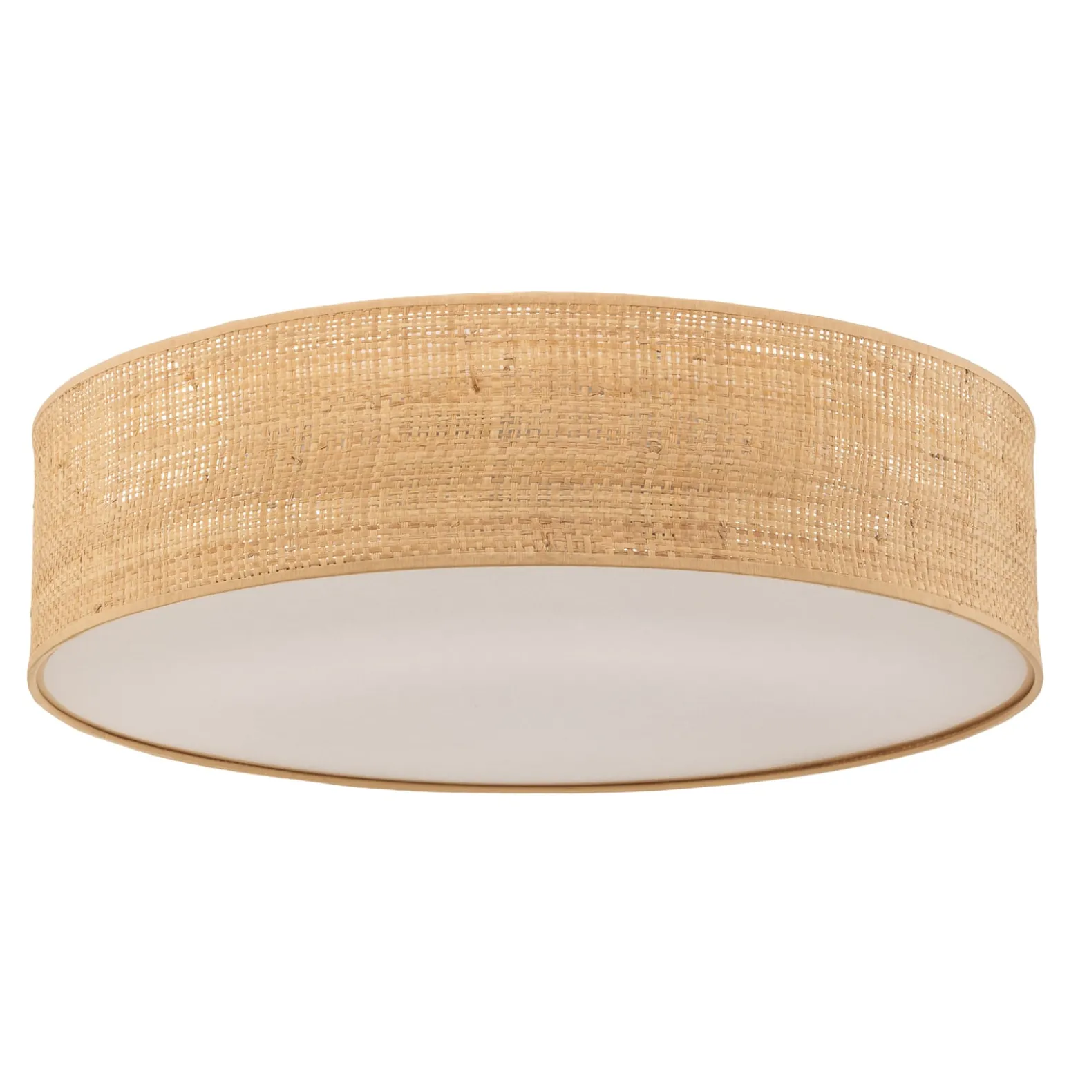 Deckenleuchte Leano, holz hell, Rattan, Ø 50 cm