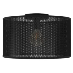 Deckenleuchte Manby, Ø 45 cm, schwarz, Stahl