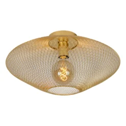 Deckenleuchte Mesh, trapezförmig, gold