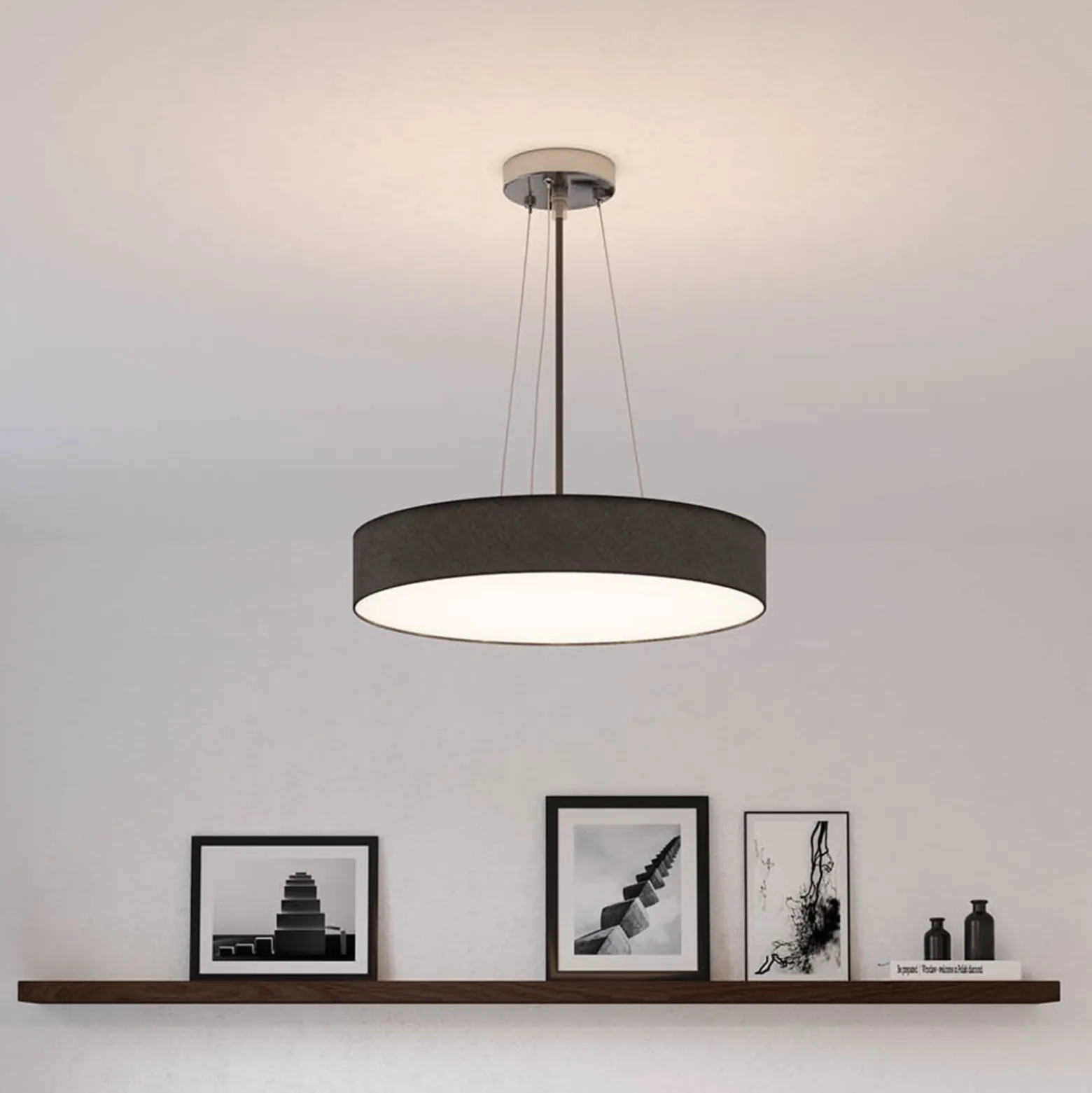 Deckenleuchte Mia, schwarz, Ø 60 cm