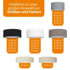 Deckenleuchte Mia, schwarz, Ø 60 cm