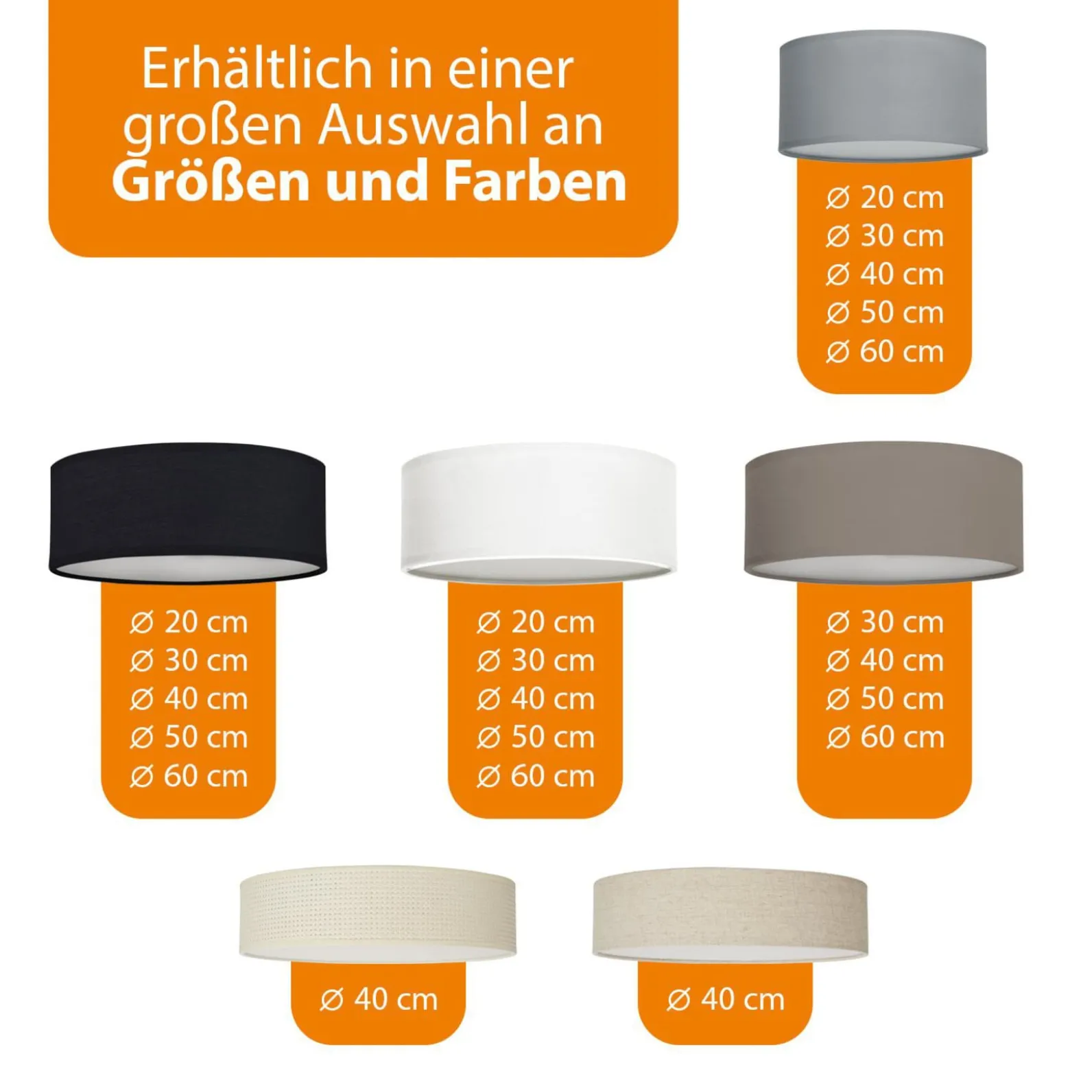 Deckenleuchte Mia, schwarz, Ø 60 cm