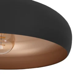 Deckenleuchte Mogano aus Metall, Ø40cm, schwarz