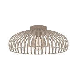 Deckenleuchte Mogano 3, beige, Ø 43 cm, Metall, E27