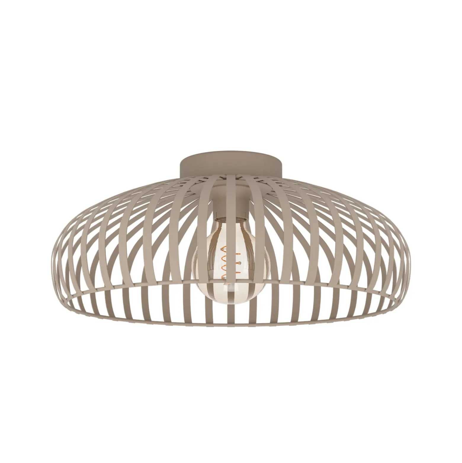 Deckenleuchte Mogano 3, beige, Ø 43 cm, Metall, E27