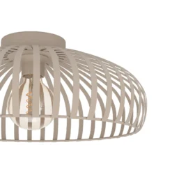 Deckenleuchte Mogano 3, beige, Ø 43 cm, Metall, E27