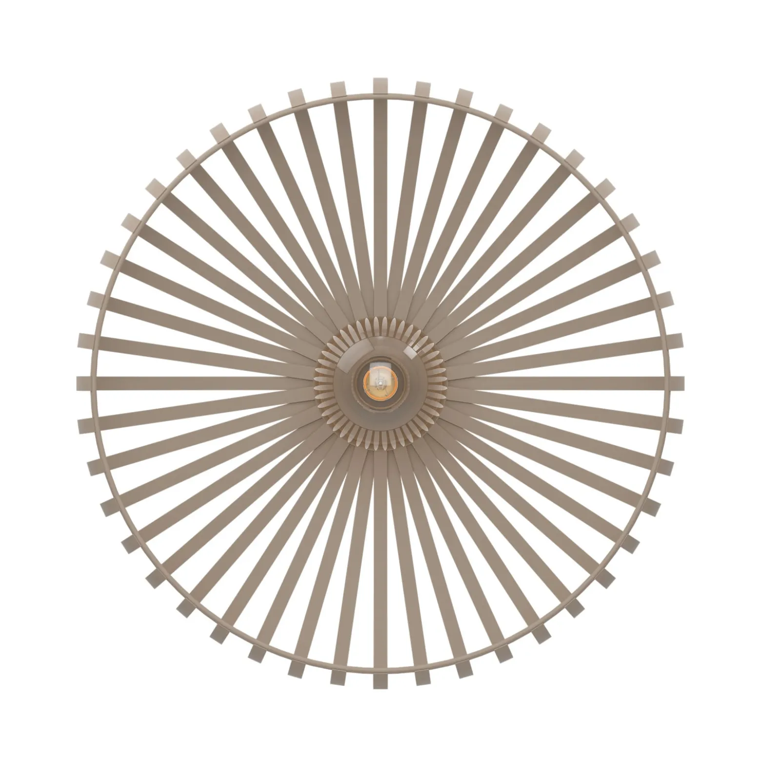 Deckenleuchte Mogano 3, beige, Ø 43 cm, Metall, E27