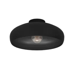 Deckenleuchte Mogano, Ø 40 cm, schwarz, Stahl