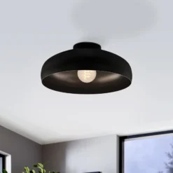 Deckenleuchte Mogano, Ø 40 cm, schwarz, Stahl