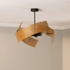 Deckenleuchte Moira, goldfarben/schwarz, Ø 47 cm, 3-flammig