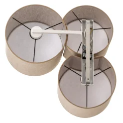 Deckenleuchte Mona Nature, 3-flg., Leinen natur
