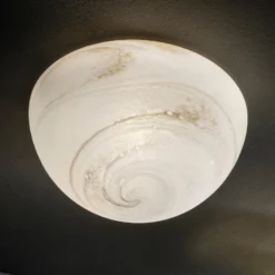 Deckenleuchte Moon, Muranoglas, alabaster, Ø 37 cm