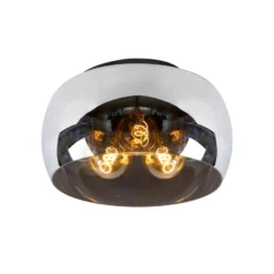 Deckenleuchte Olivia mit Rauchglas-Schirm, Ø 40 cm