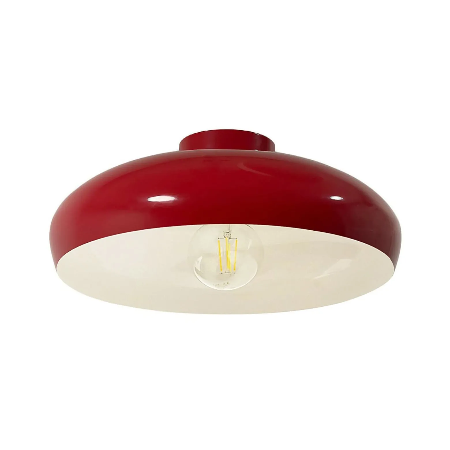 Deckenleuchte Olli, Ø 40 cm, rot/weiß, Metall, E27