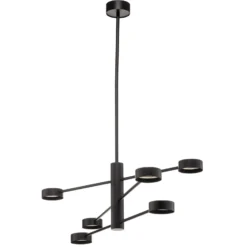 Deckenleuchte Orbit VI, schwarz, sechsflammig
