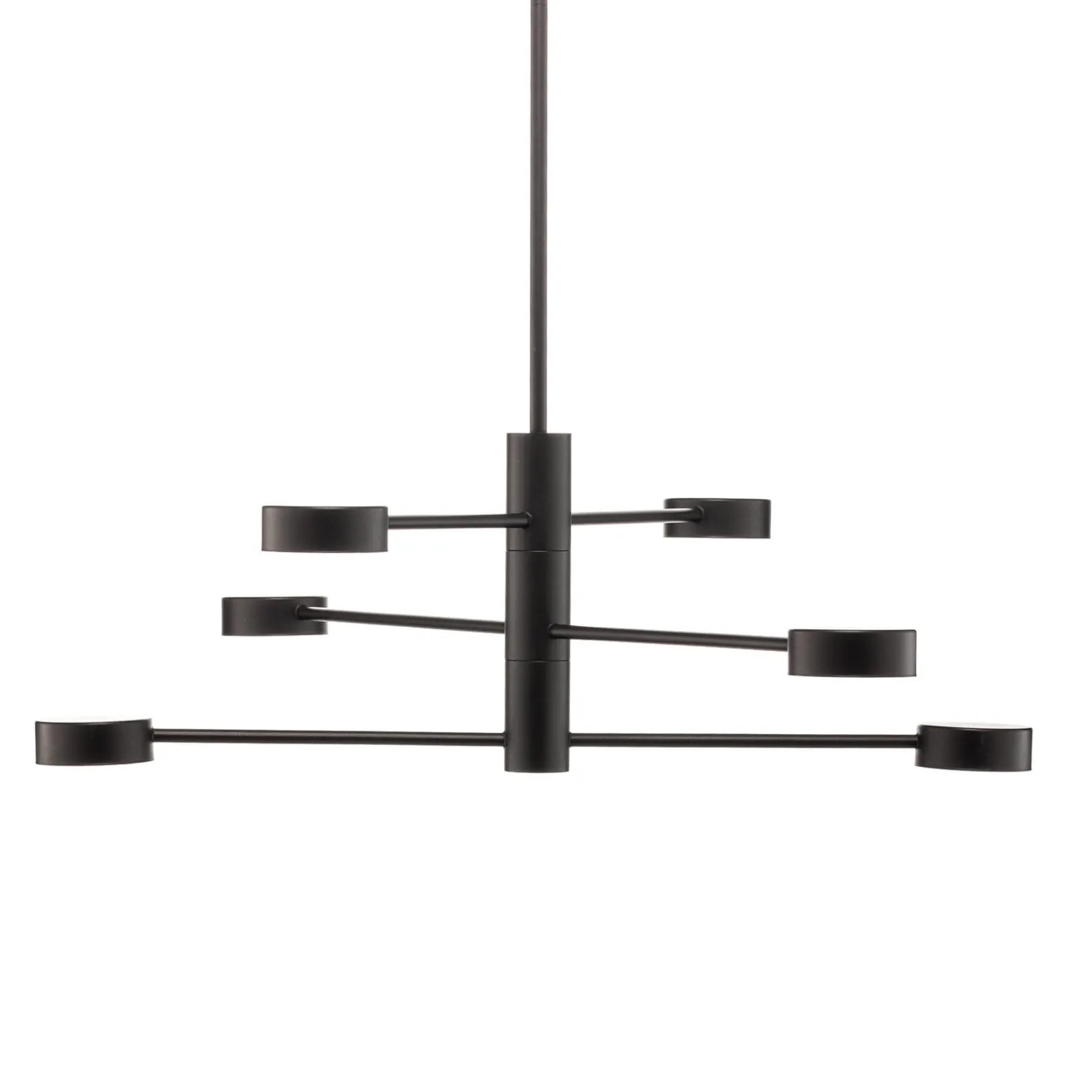 Deckenleuchte Orbit VI, schwarz, sechsflammig