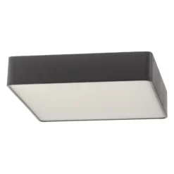 Deckenleuchte Oro aus Stahl und Glas, grau, 35cm