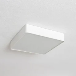 Deckenleuchte Oro aus Stahl und Glas, weiß, 35cm