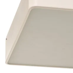 Deckenleuchte Oro aus Stahl und Glas, weiß, 35cm