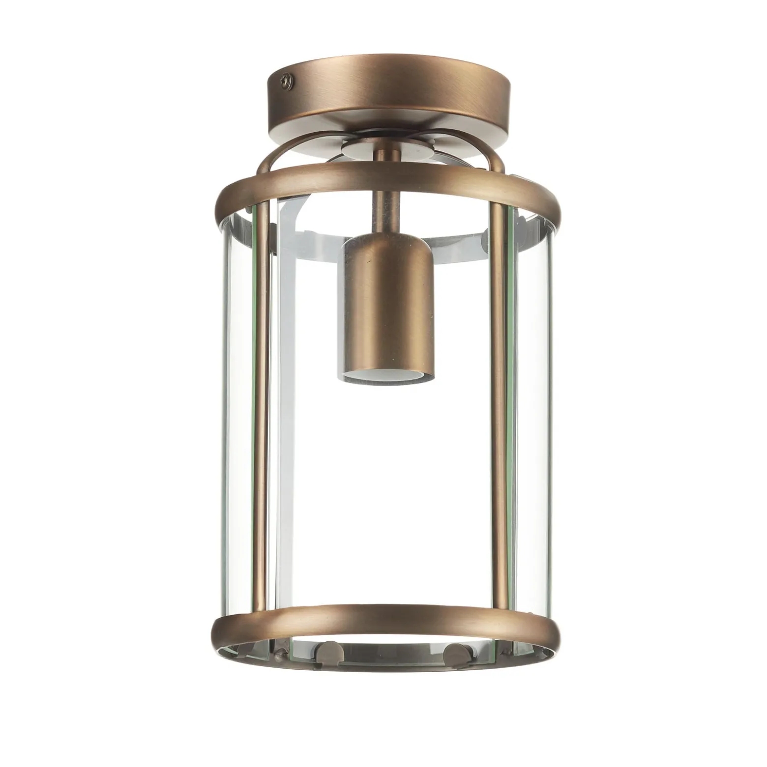Deckenleuchte Pimpernel, bronze, Metall, Glas