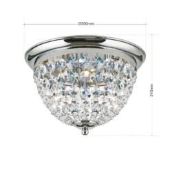 Deckenleuchte Plafond, chrom/transparent, Ø 35 cm