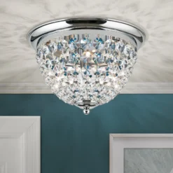 Deckenleuchte Plafond, chrom/transparent, Ø 35 cm