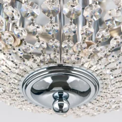 Deckenleuchte Plafond, chrom/transparent, Ø 47 cm