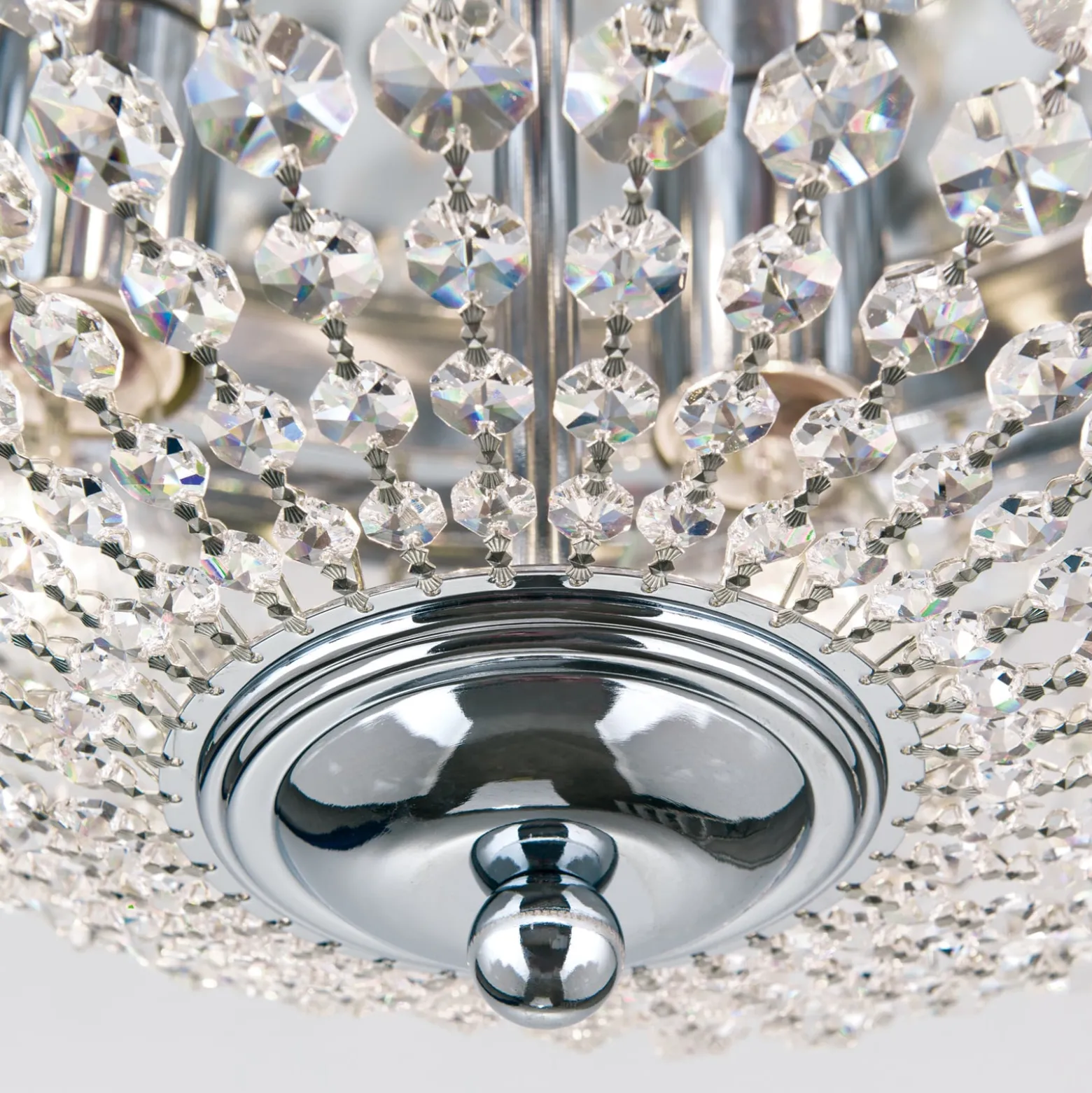 Deckenleuchte Plafond, chrom/transparent, Ø 47 cm