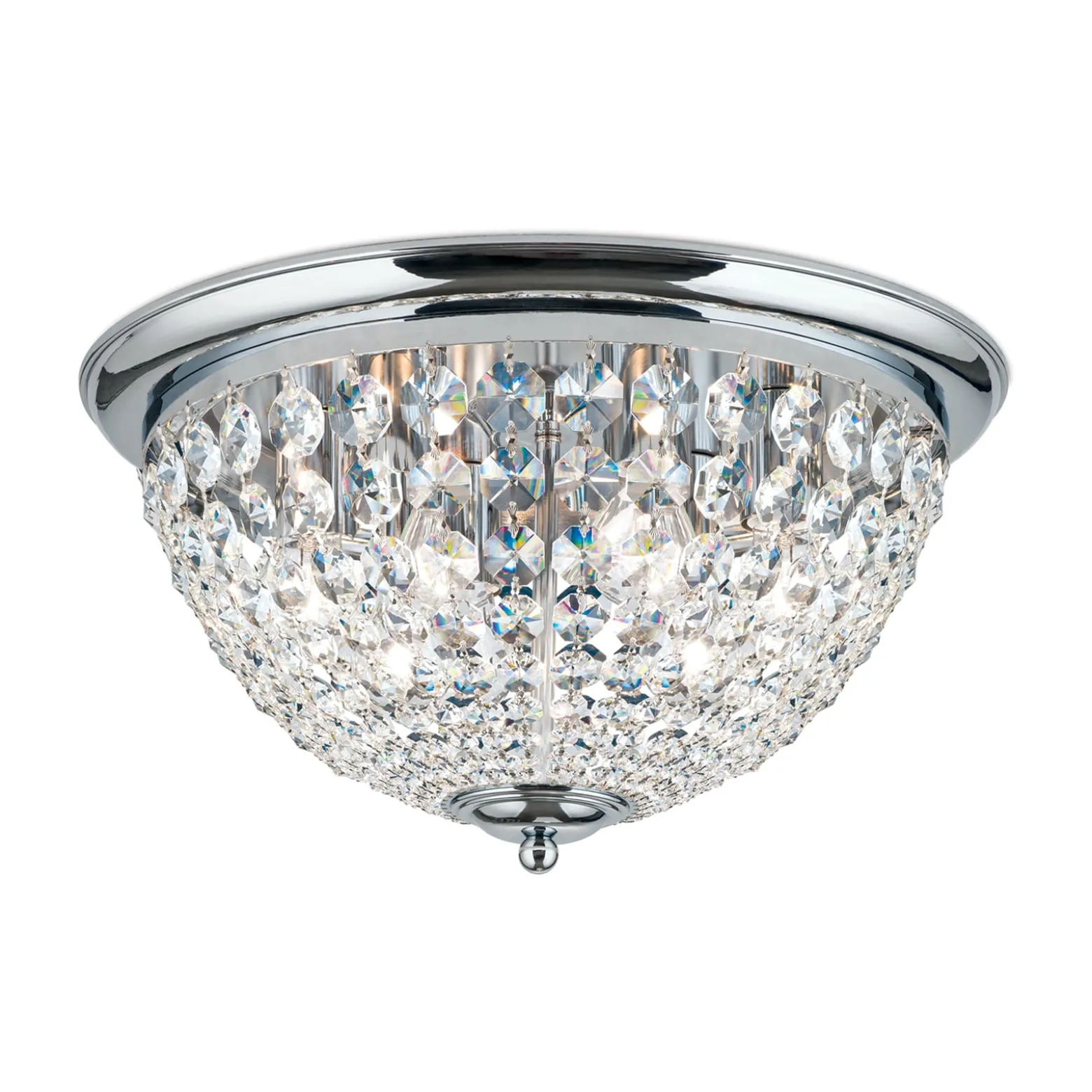 Deckenleuchte Plafond, chrom/transparent, Ø 47 cm