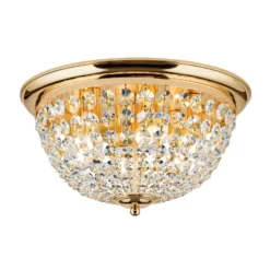 Deckenleuchte Plafond, gold/transparent, Ø 47 cm