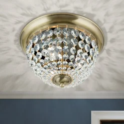 Deckenleuchte Plafond, patina/transparent, Ø 35 cm