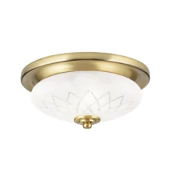 Deckenleuchte Porto, Ø 26 cm, bronzefarben, Glas, E27