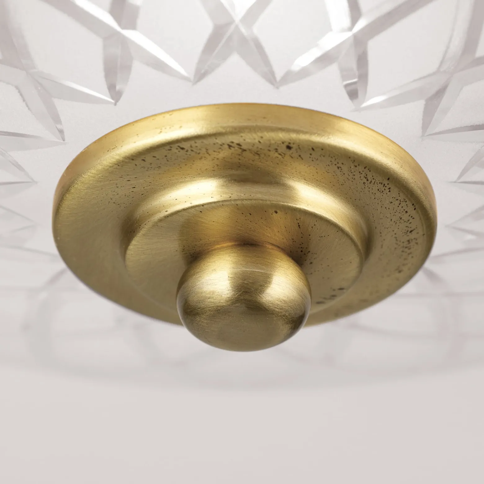 Deckenleuchte Porto, Ø 26 cm, bronzefarben, Glas, E27