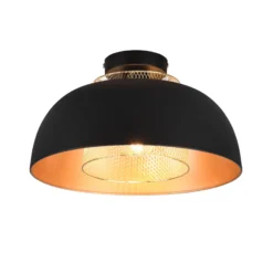 Deckenleuchte Punch, schwarz/gold, Ø 35 cm