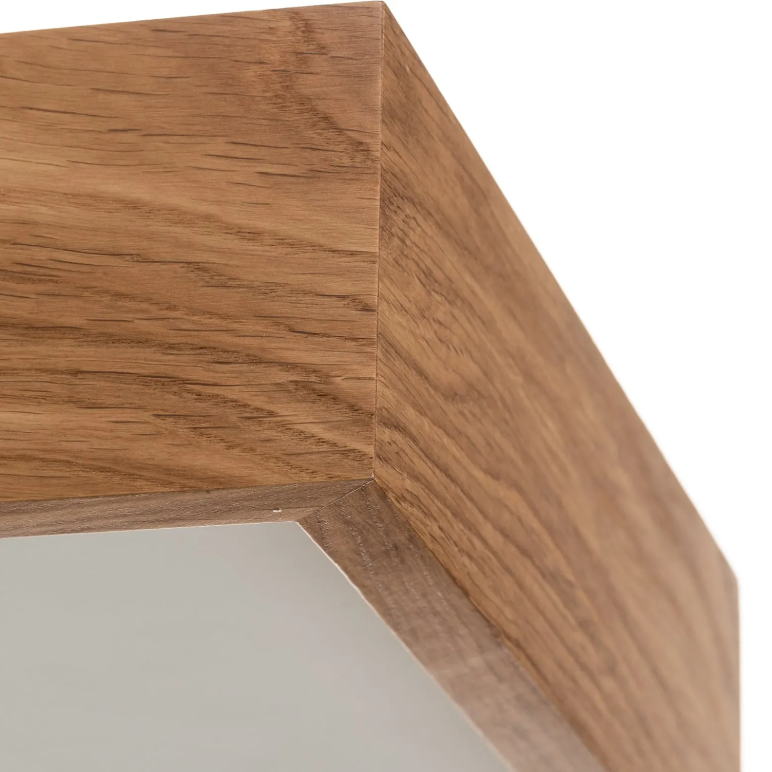 Deckenleuchte Quatro DR mit Holzrahmen, 30,5cm