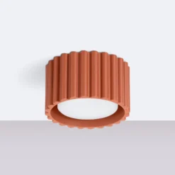 Deckenleuchte RIBLA, ocker, Ø 10 cm, Metall, GX53