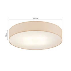 Deckenleuchte Rondo, beige Ø 80 cm