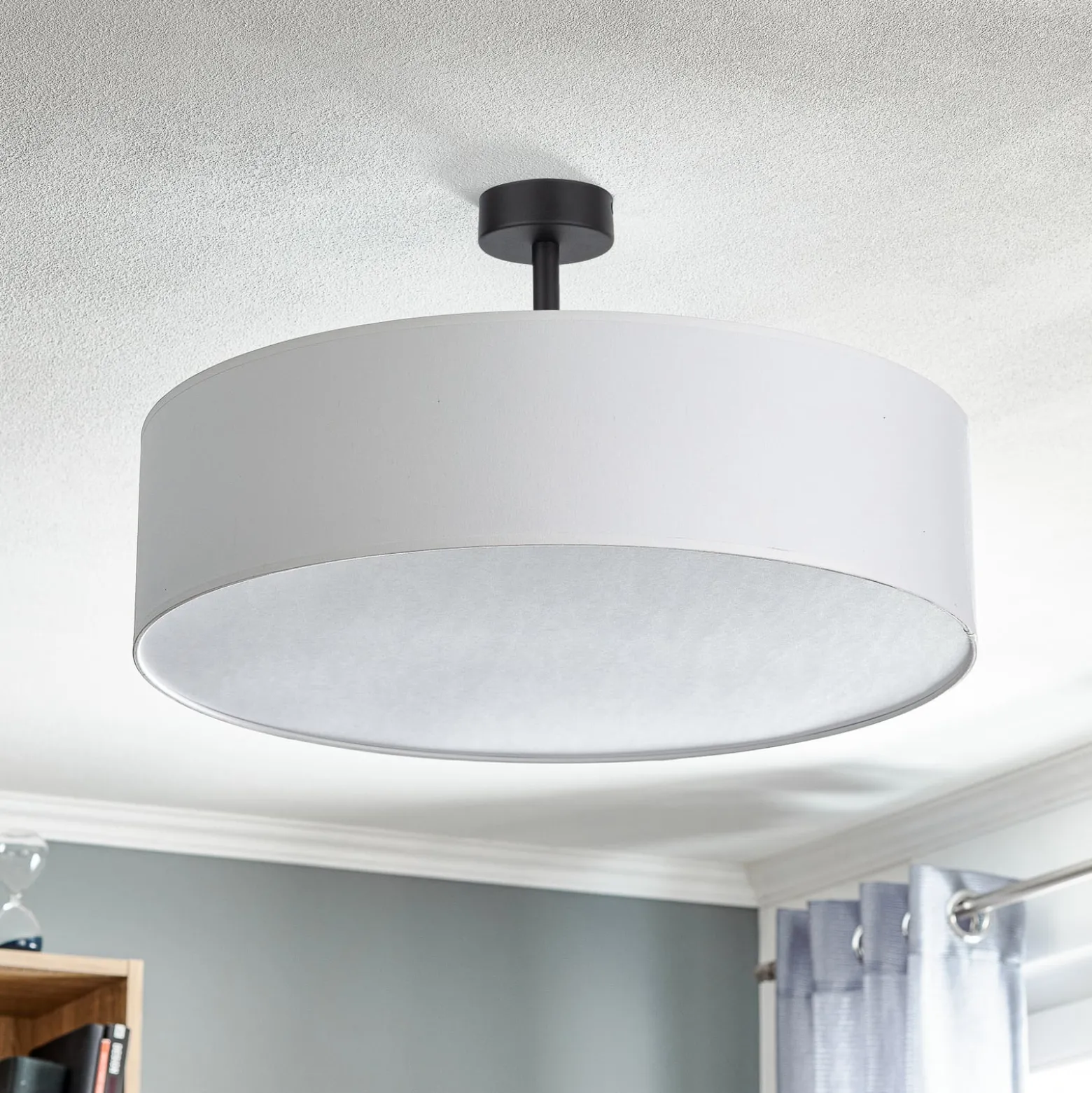 Deckenleuchte Rondo mit Abstand, weiß Ø 60cm