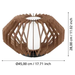 Deckenleuchte Rusticaria mit Holzstreben