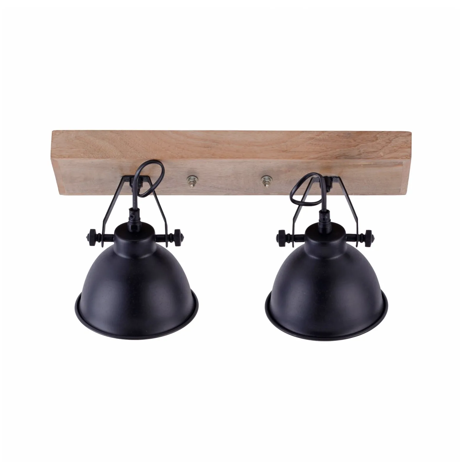 Deckenleuchte Samia, 2-flammig, Mangoholz, schwarz