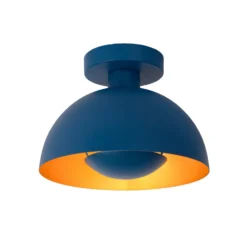 Deckenleuchte Siemon aus Stahl, Ø 25 cm, blau