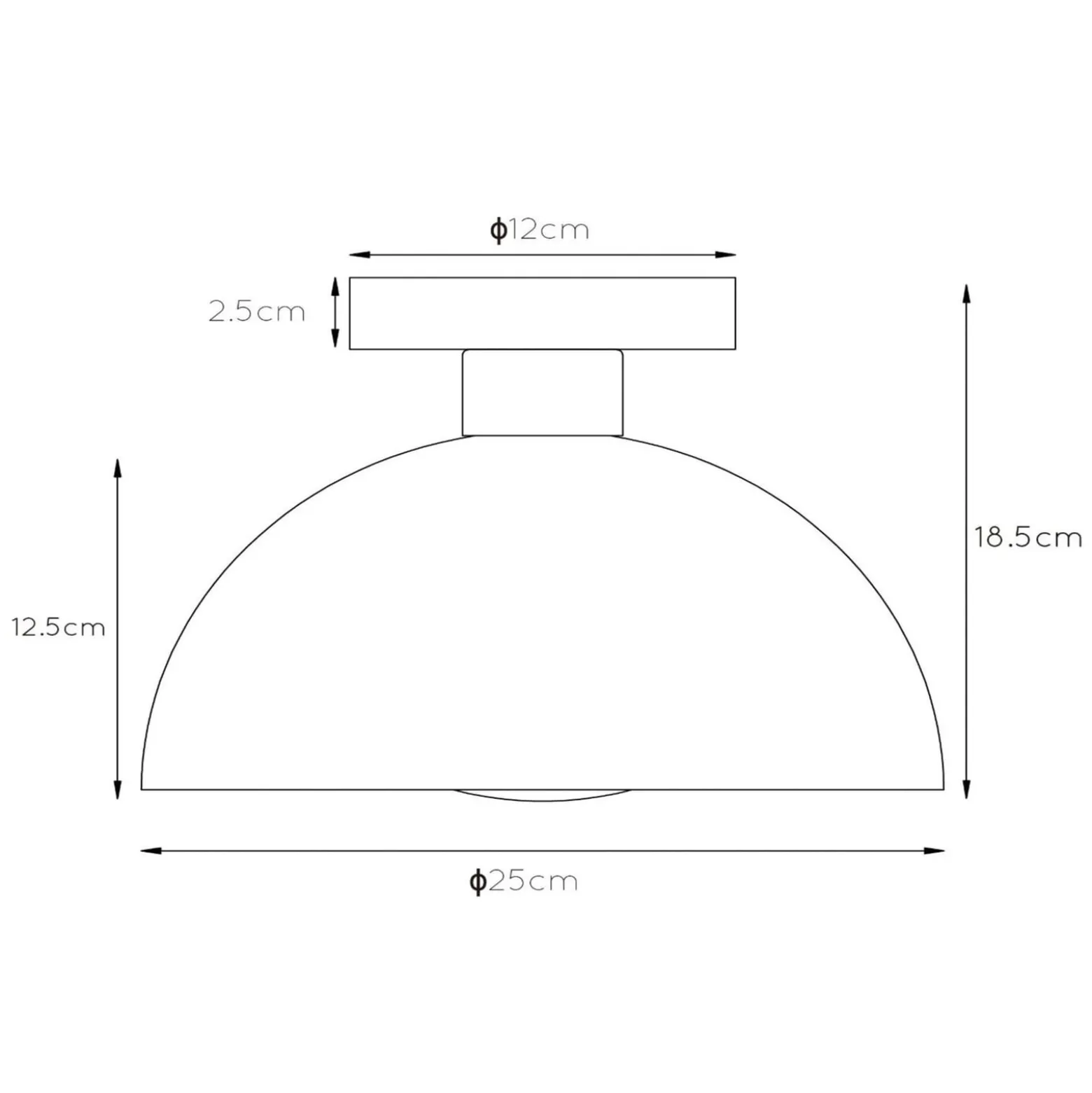 Deckenleuchte Siemon aus Stahl, Ø 25 cm, grün